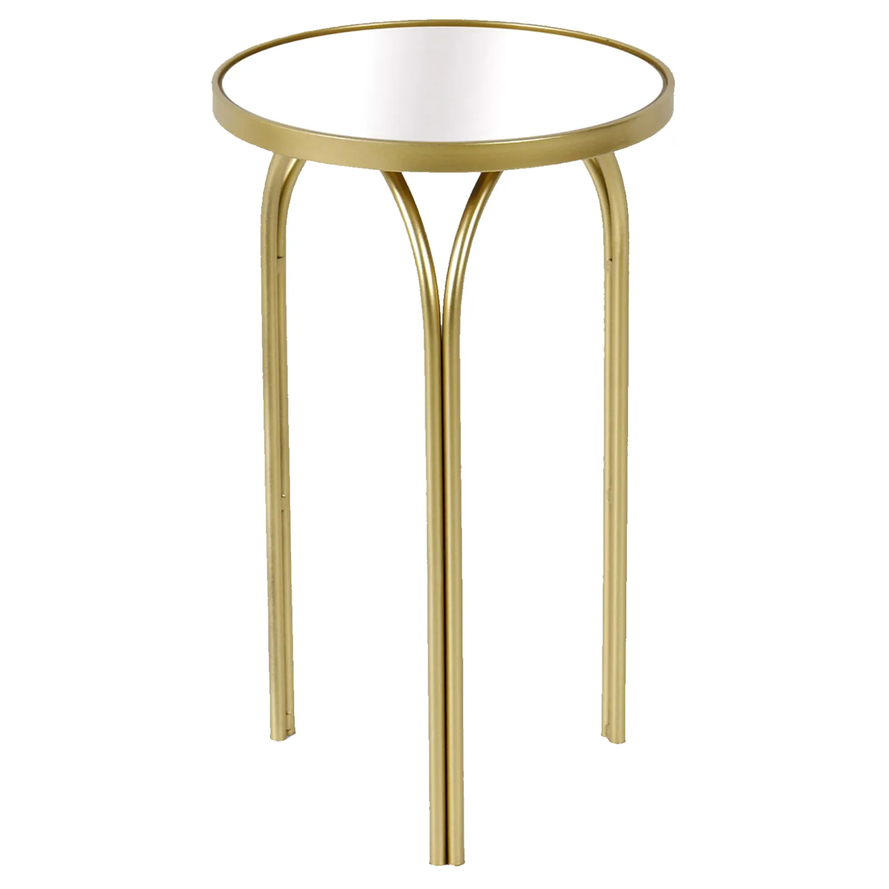 Colton Mirrored-Top Accent Table, Gold Promotion