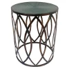 Copper Round Metal Side Table, Small Bargain Sale