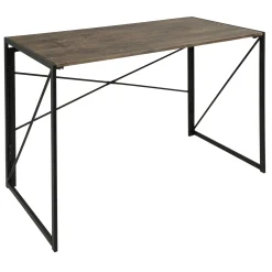 Dakota Black & Brown Industrial Modern Office Desk Bargain Sale