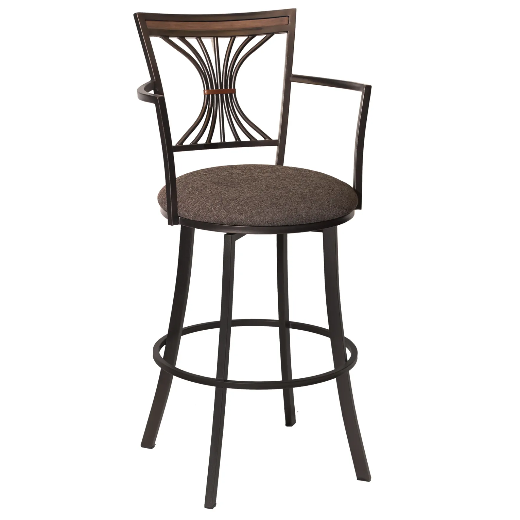 Devon Oversized Brown Barstool With Arms, 30 Discount Online