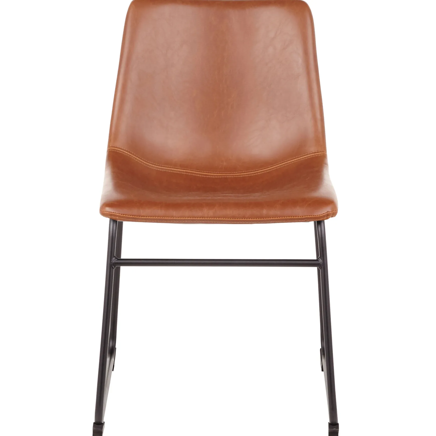 Drake Modern Industrial Dining Chair, Cognac Clearance