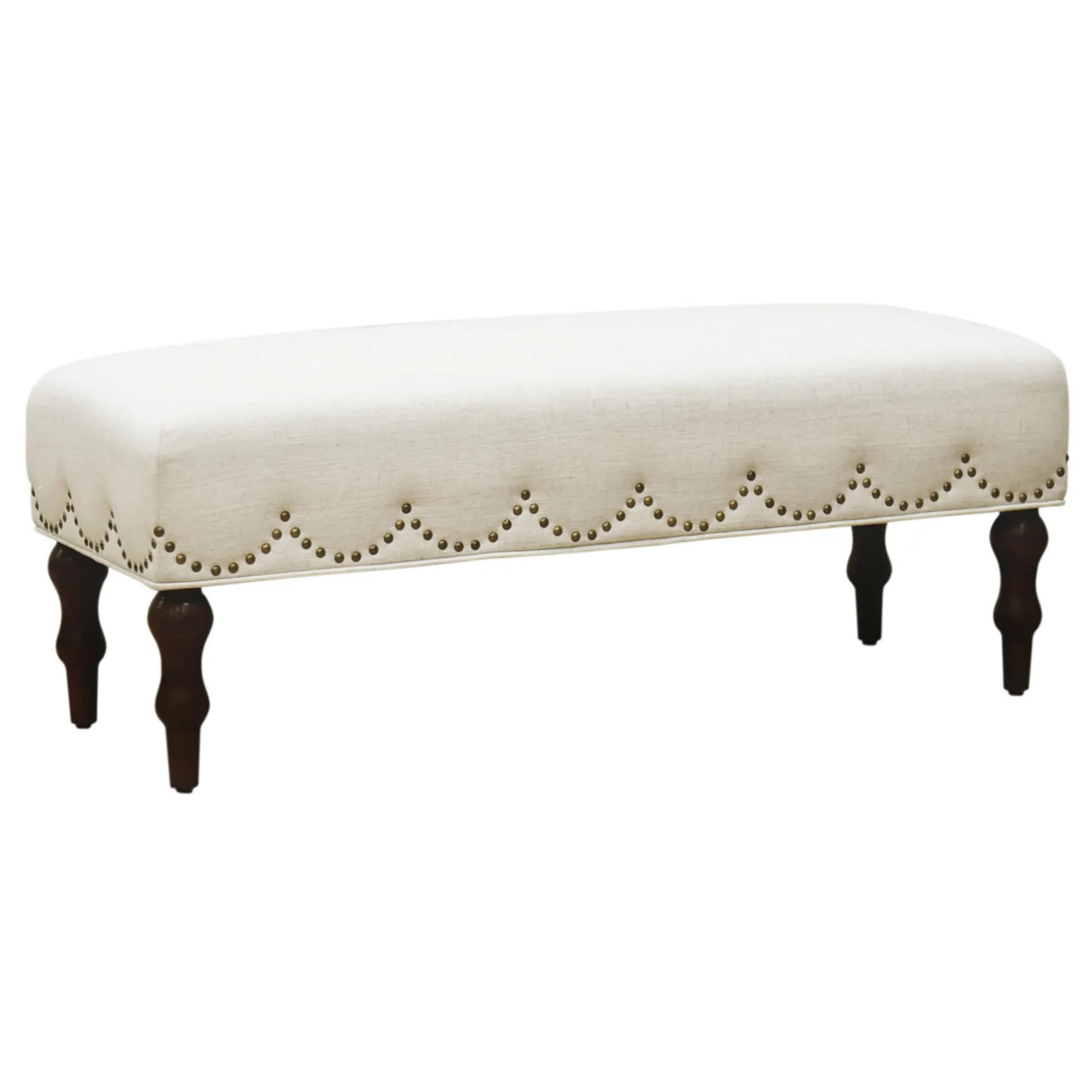 Grace Mitchell Ellery Bench With Scalloped Nailheads Promotion