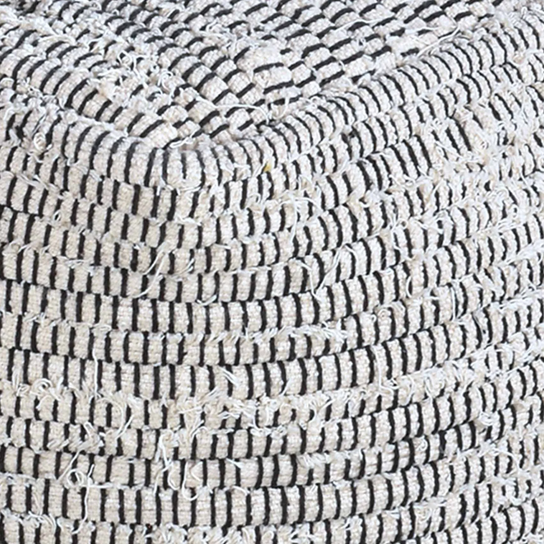 Honeybloom Black & Cream Pouf Discount Online