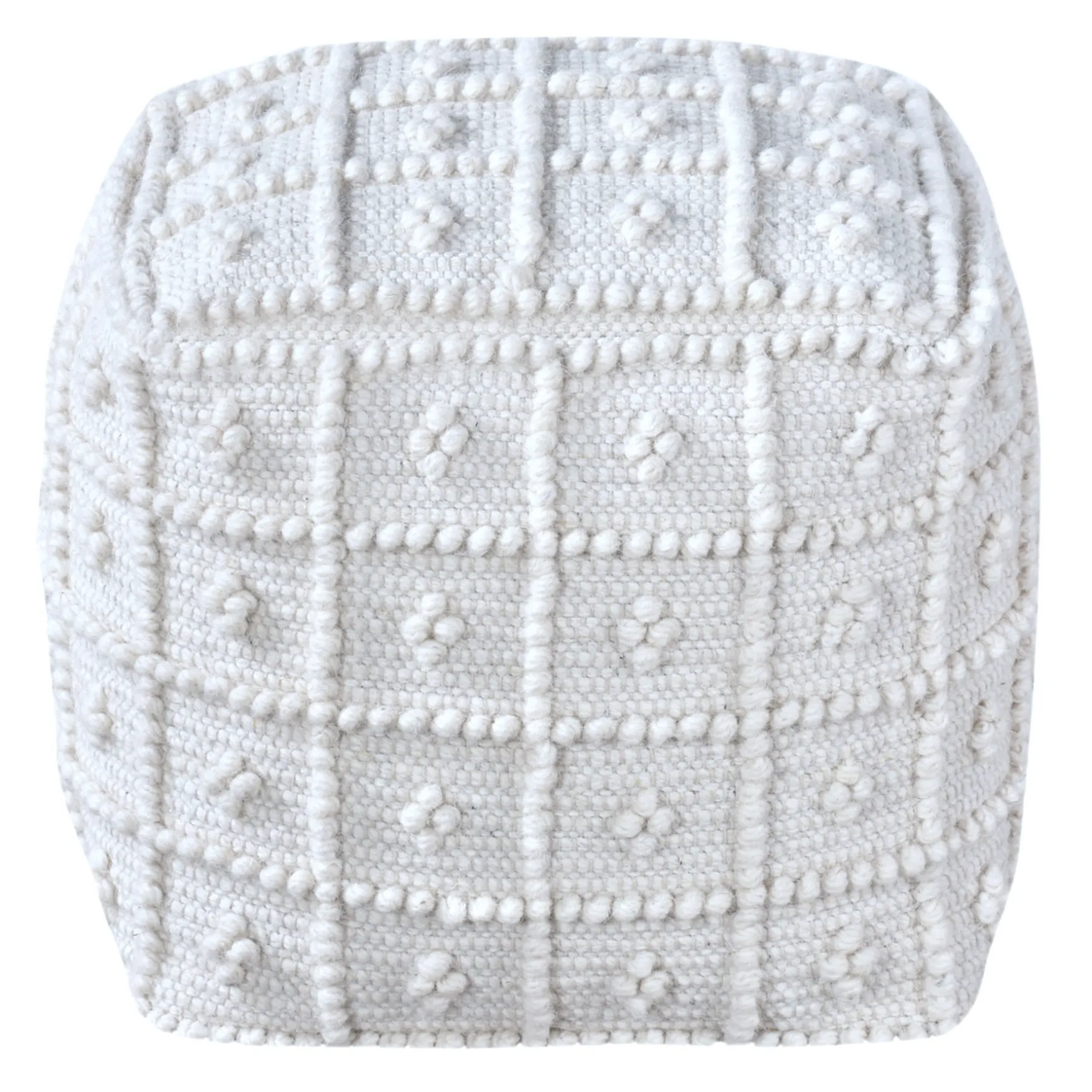 Honeybloom Knots Cream Pouf Exquisite Gifts