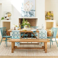 Honeybloom Massena Natural Wood Dining Table, 72 Online Discount