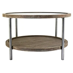 Hudson Glass-Top Round Coffee Table Cheaper