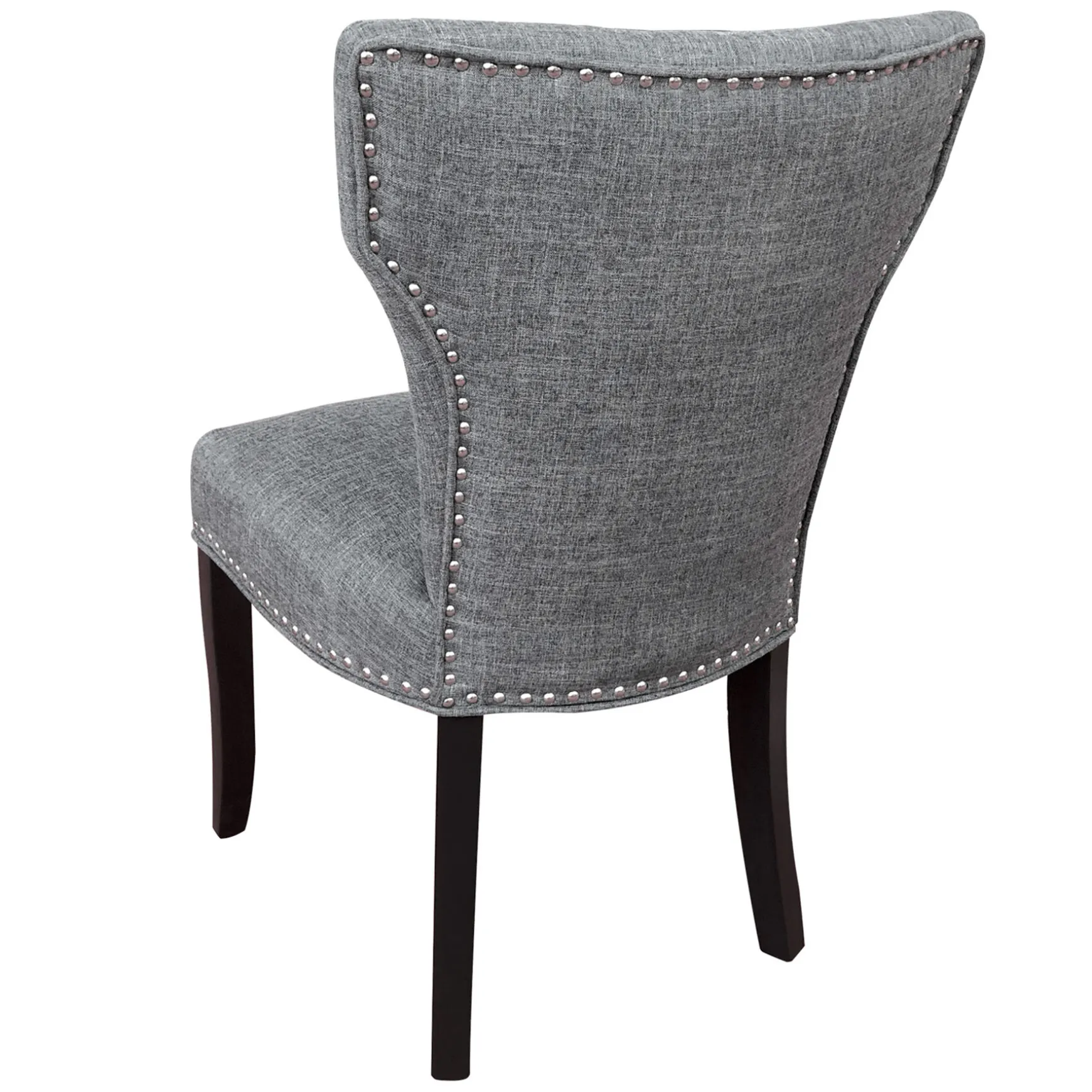 Jhene Ii Grey Studded Back Dining Chair Low Price