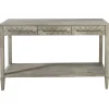 Kate 3-Drawer Parquet Wood Console Table, 48 Discount