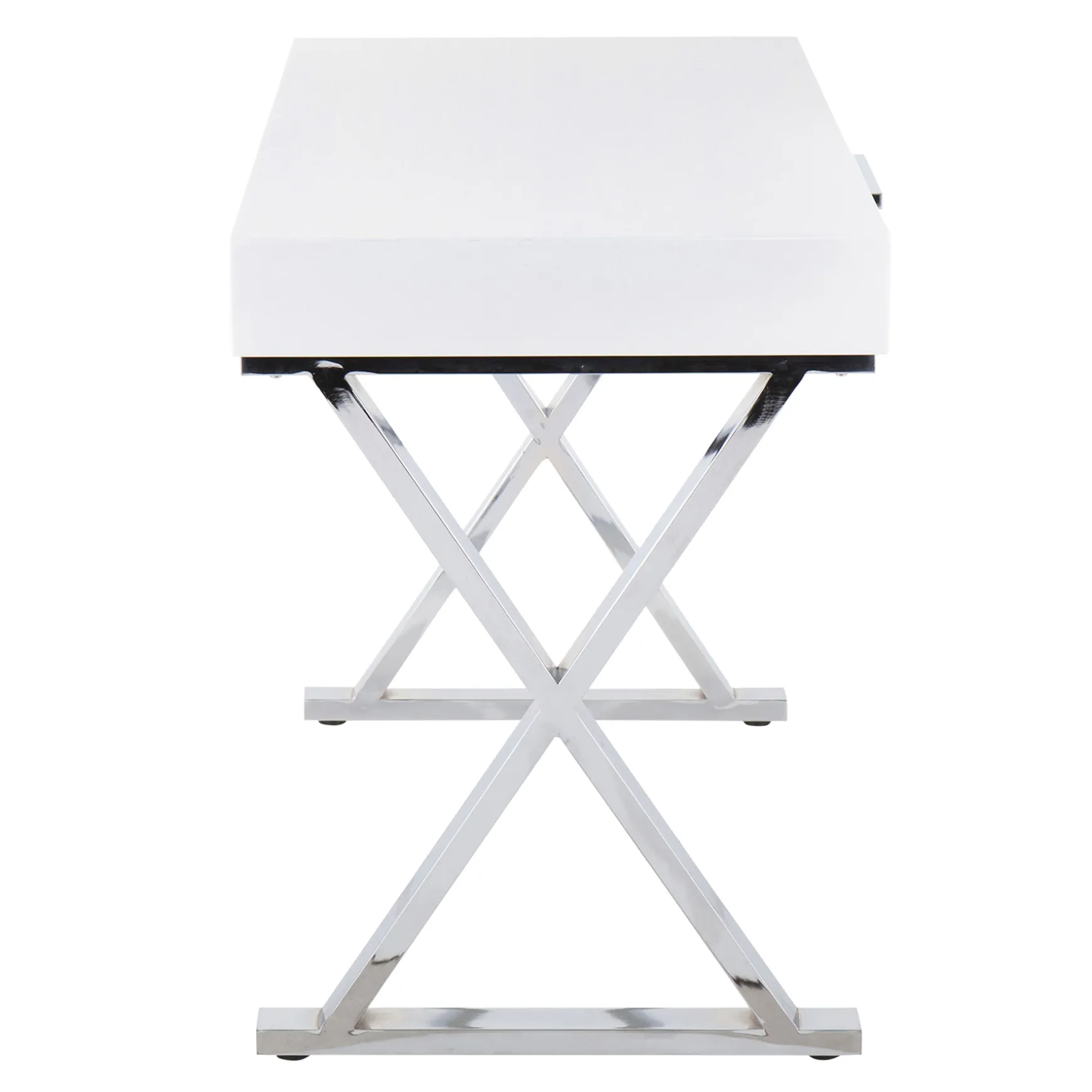Laila Ali Astrid Chrome Desk Bargain Sale
