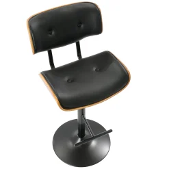 Lombardi Adjustable Faux Leather Barstool Kd Opening Sales
