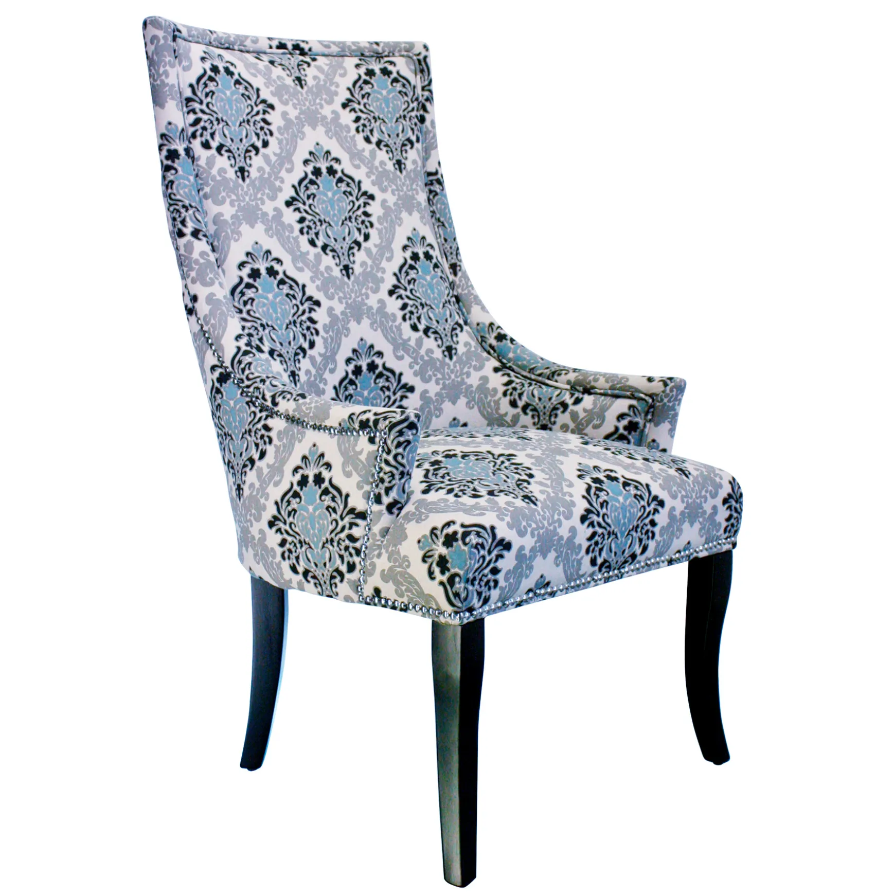 Providence Chatham Damask Accent Chair, Brown Clearance