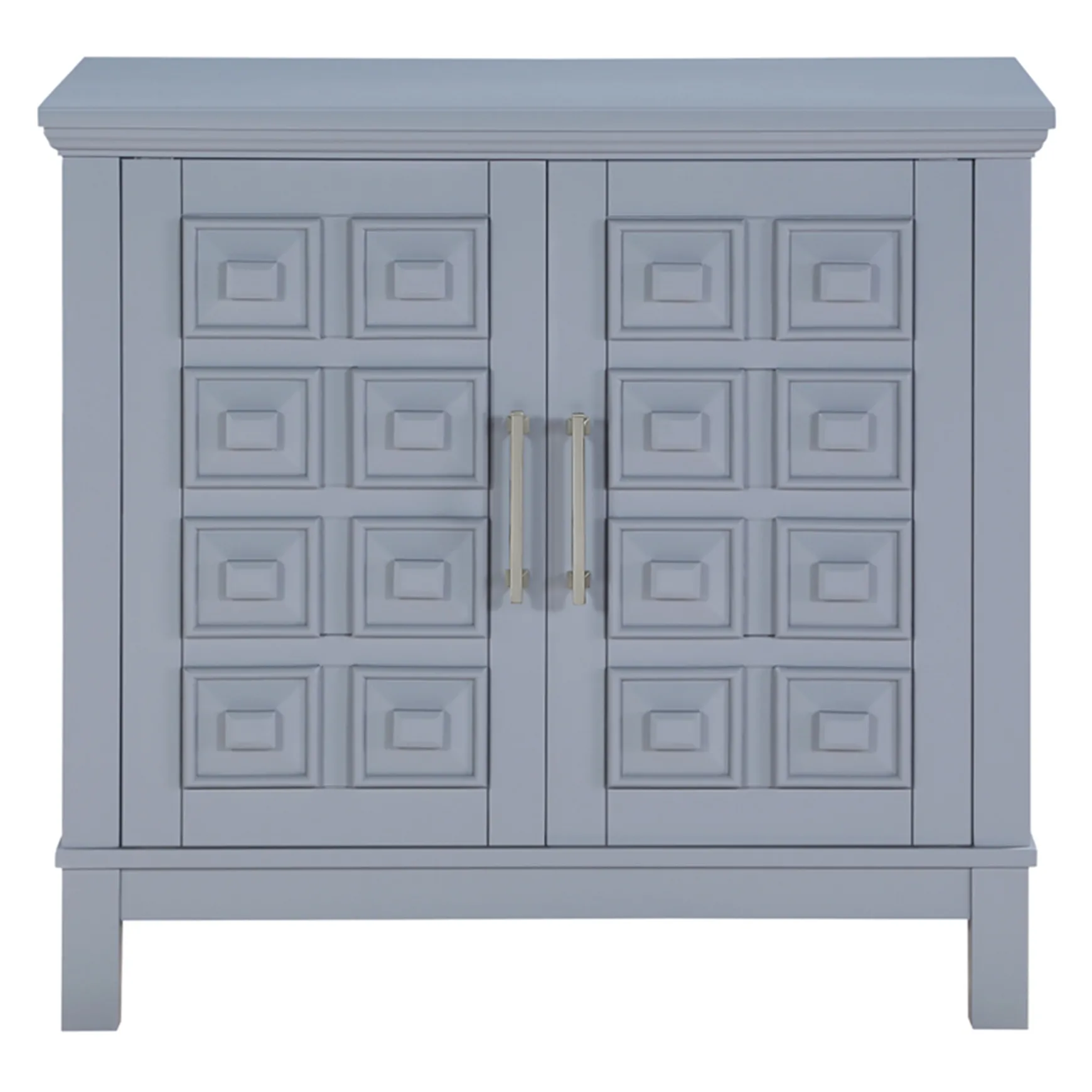 Sadie 2-Drawer Geometric Cabinet, Grey Bargain Sale
