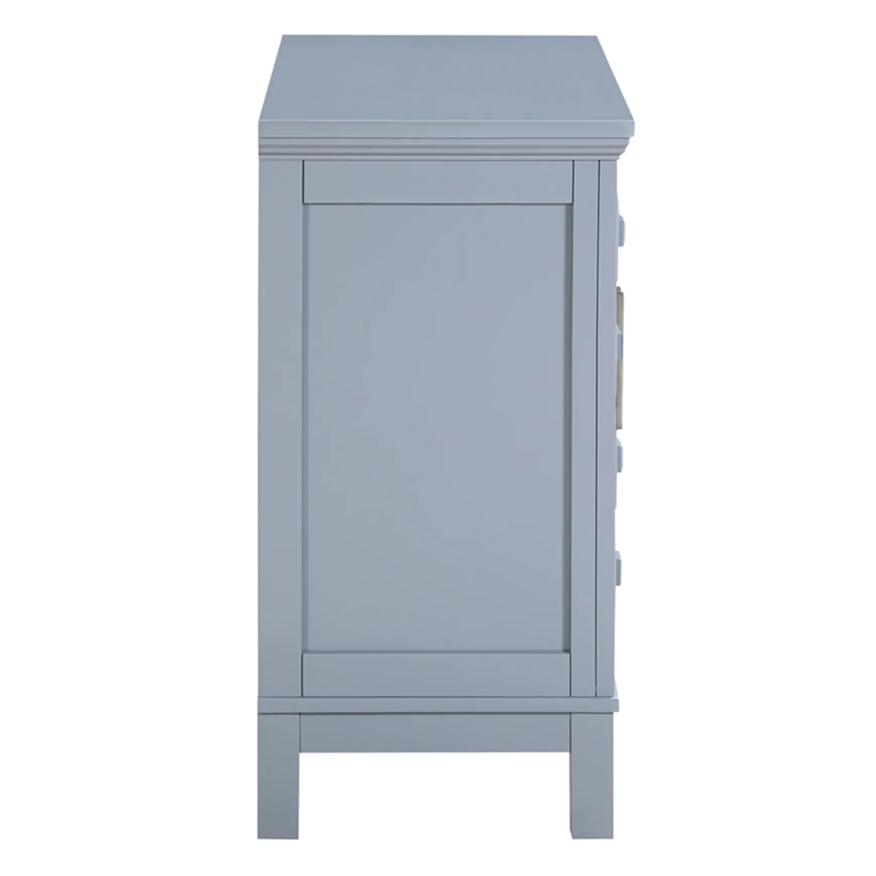 Sadie 2-Drawer Geometric Cabinet, Grey Bargain Sale